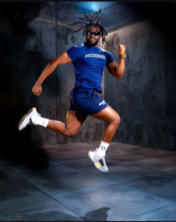 The All New ROCKERHOLIQ Snug Short Sleeve and Short Set In Navy