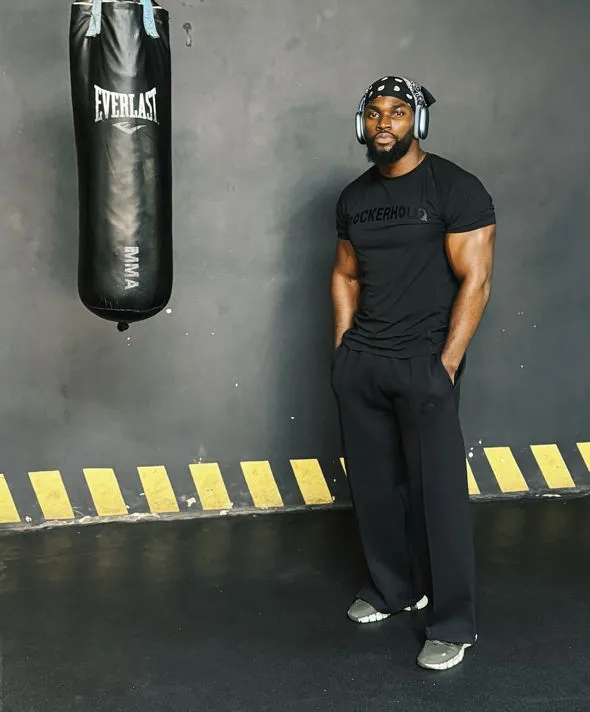 Black Snug Short Sleeve and Black Flare Joggeres